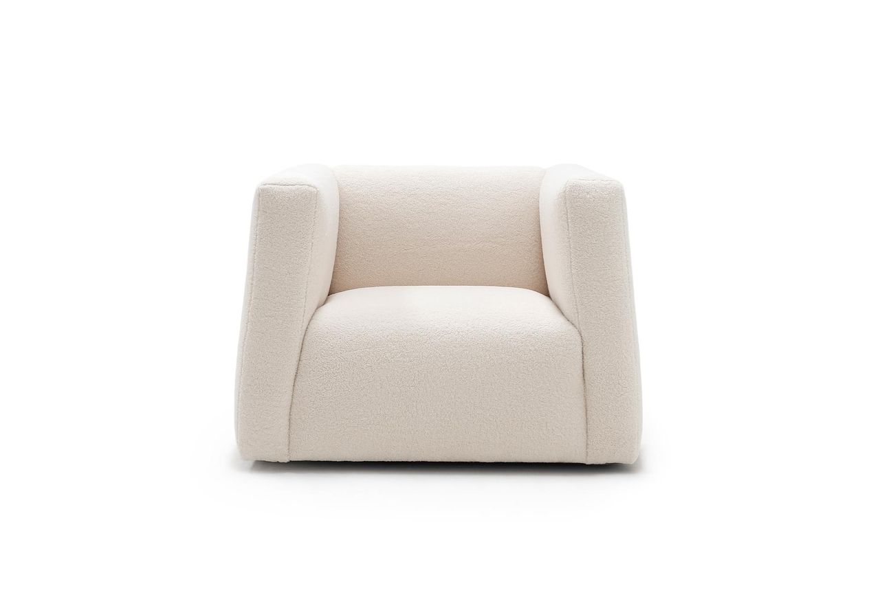 CLEMENCE SWIVEL CLUB CHAIR | POODLE CREAM
