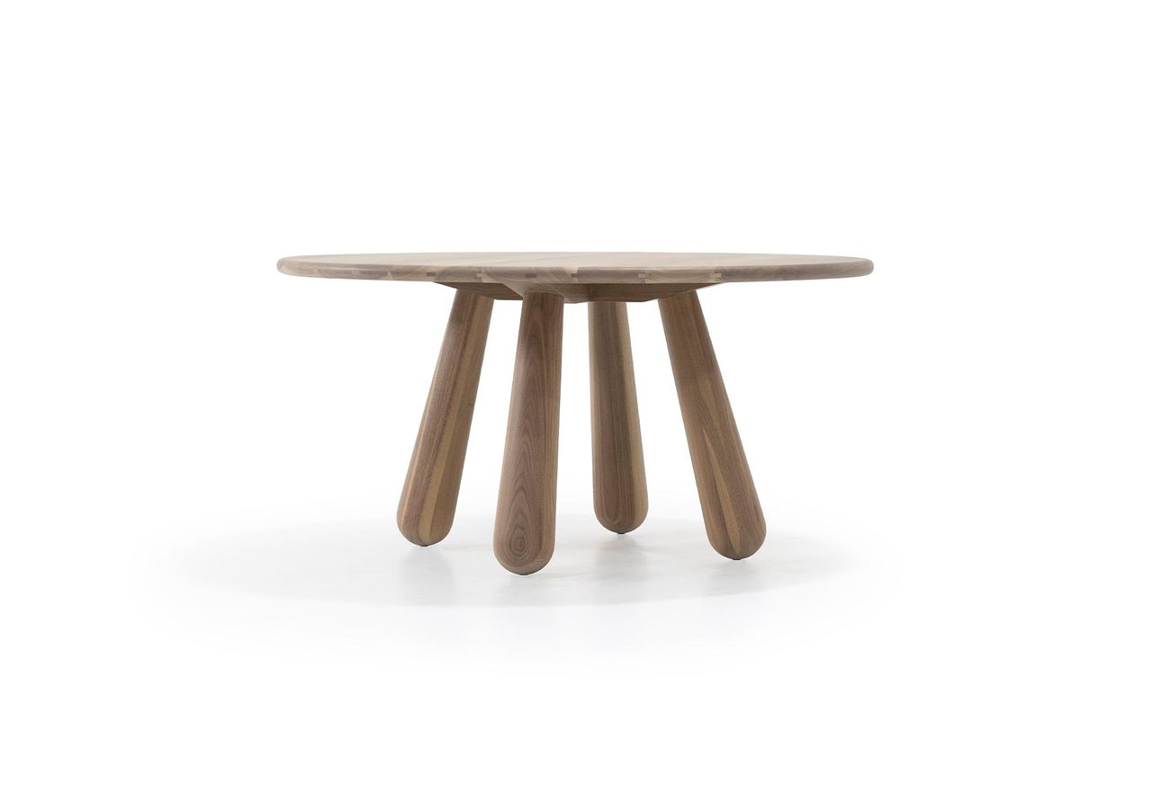 COCO 60" ROUND COFFEE TABLE | DEAD FLAT WALNUT