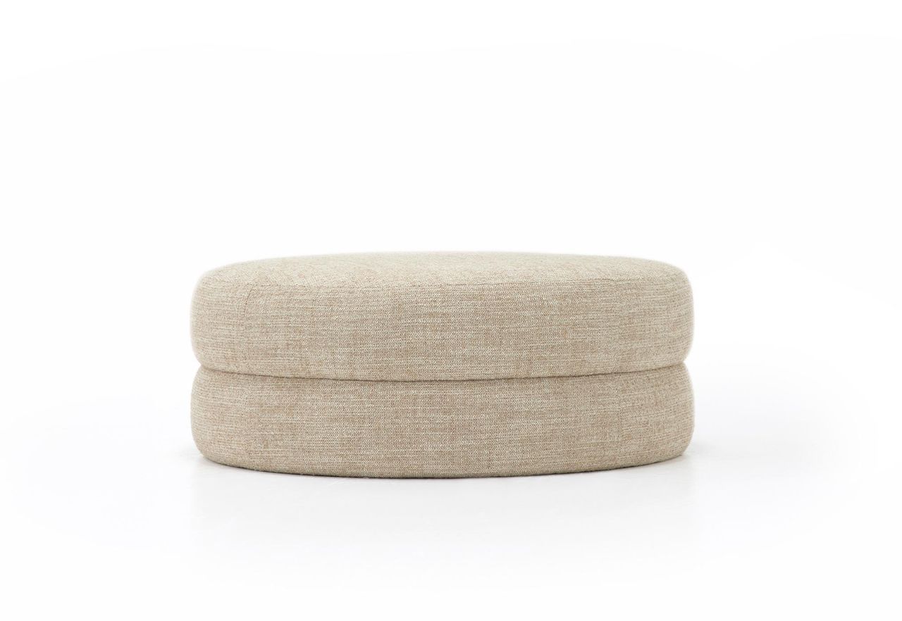 ELLA 42" ROUND OTTOMAN | BHALUKA NATURAL