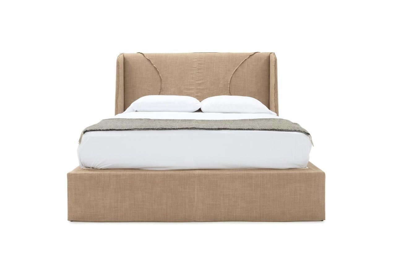 IVY KING BED | GAUZY LINEN BRONZE