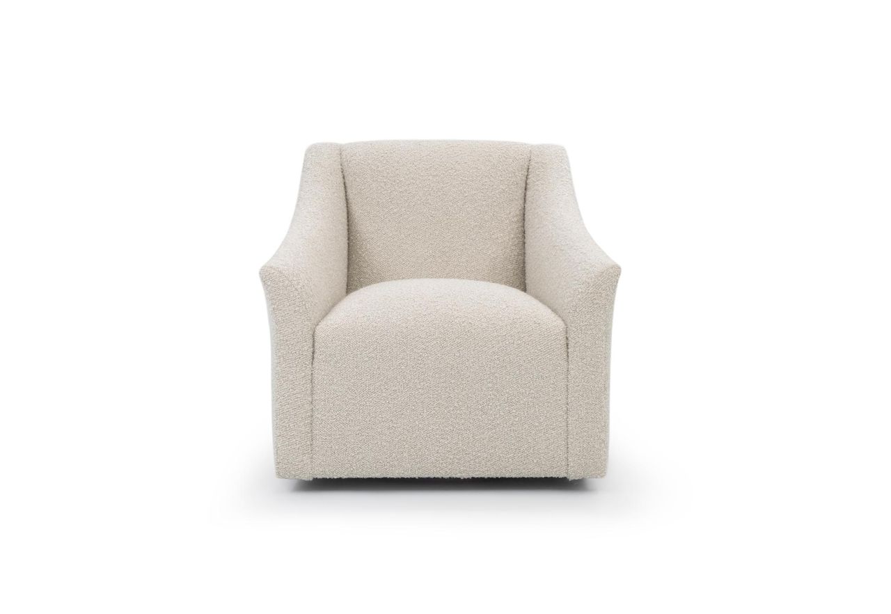 JUSTINE SWIVEL CLUB CHAIR | REVIVAL PARCHMENT