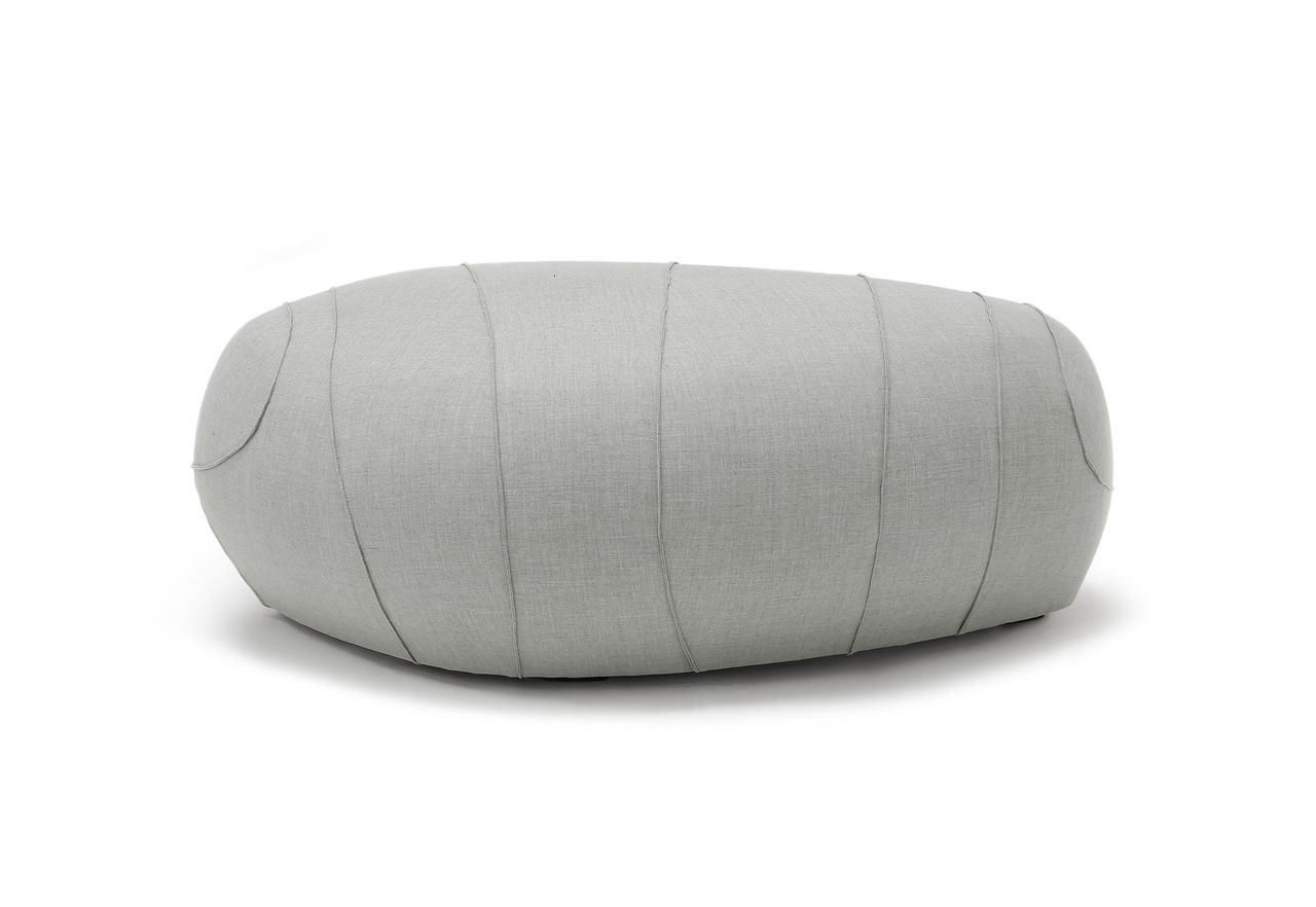 LOLA MEDIUM OUTDOOR POUF | CAST SILVER