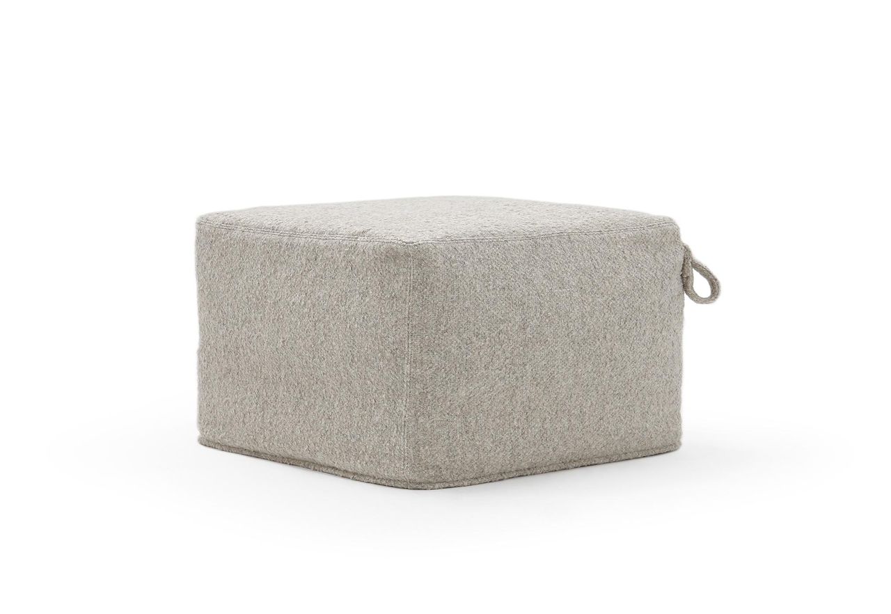 MAXIM 25" SQUARE  POUF | HIGH | BERBER NATURAL
