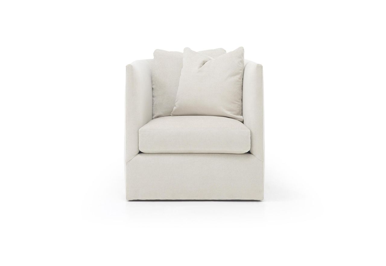 TATUM SWIVEL CLUB CHAIR | VELVETY 07 FLAX