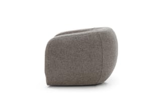 BRUCE SWIVEL CLUB CHAIR | CONFETTI LINEN 001 GREY