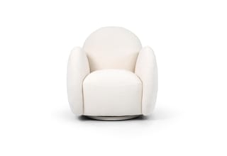 CHLOE SWIVEL CLUB CHAIR | CHARLOTTE NATURAL