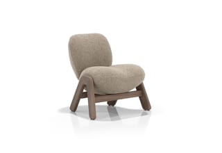 COSMO CLUB CHAIR | BRAEMAR CAMEL DEAD FLAT WALNUT