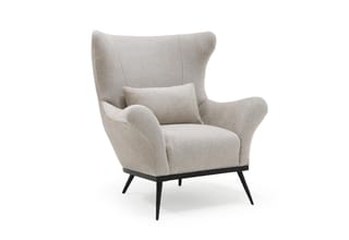 PAOLA WING CHAIR | ADAGIO POLVERE RAW COAL