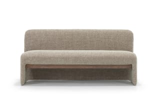 PERRIN 72 BANQUETTE | PEBBLE LINEN MUSHROOM