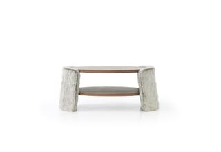 SEGOVIA 36 ROUND COFFEE TABLE | RAYAN NATURAL GREY