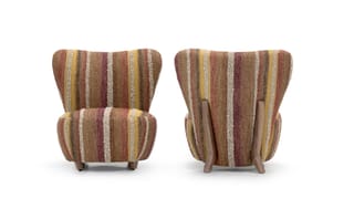 WILMA WING CHAIR | FIDATA TEINT 2 MEADOW DEAD FLAT WALNUT