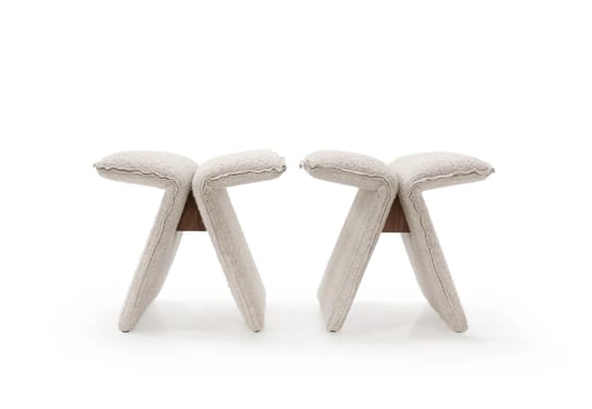 Butterfly 20" Upholstered Stool