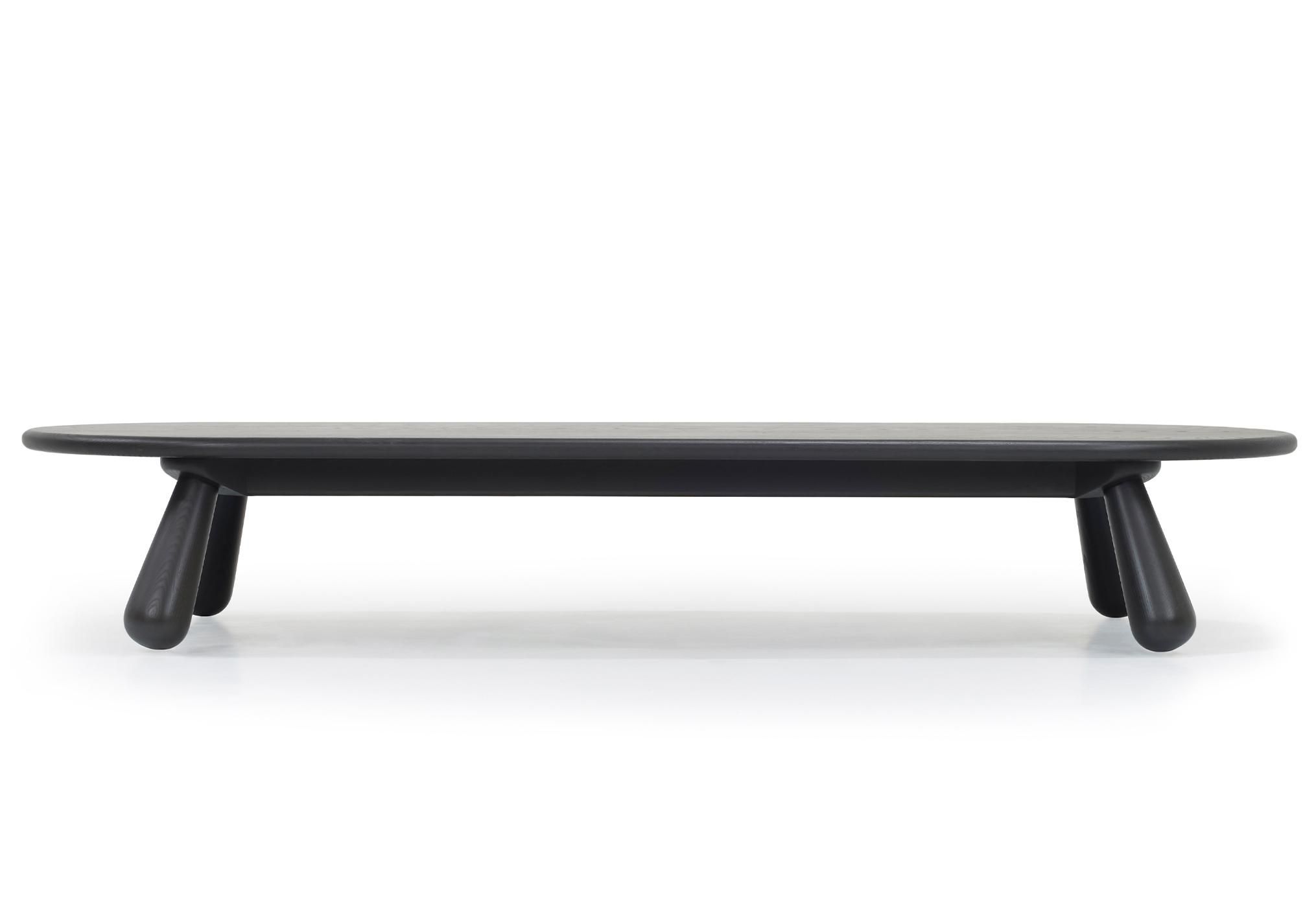 COCO 96" OVAL COFFEE TABLE | FUMED ASH