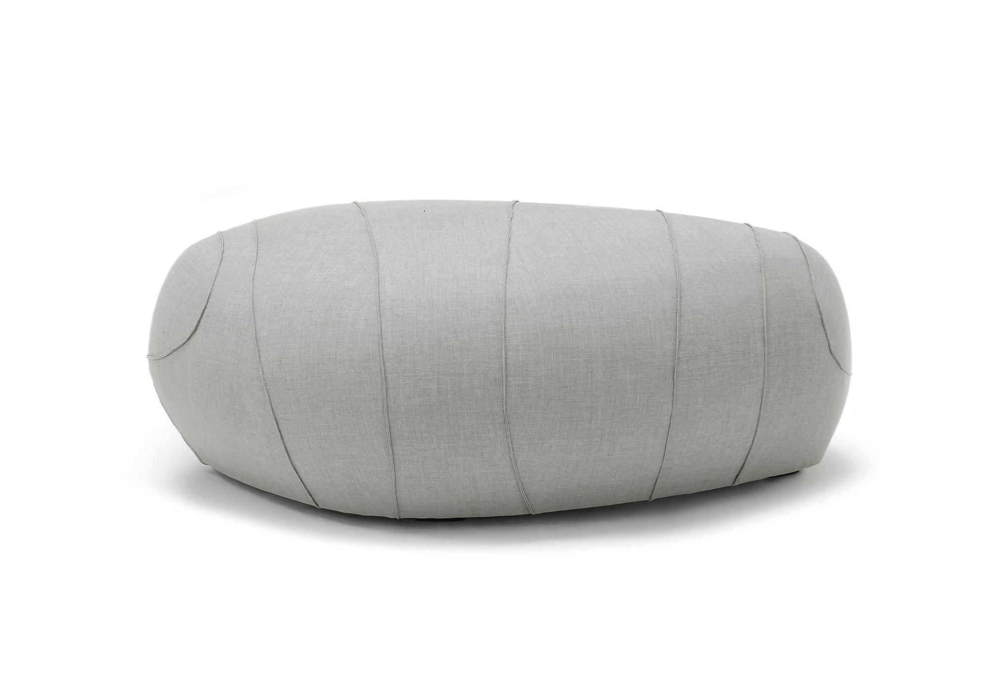 LOLA MEDIUM OUTDOOR POUF | CAST SILVER