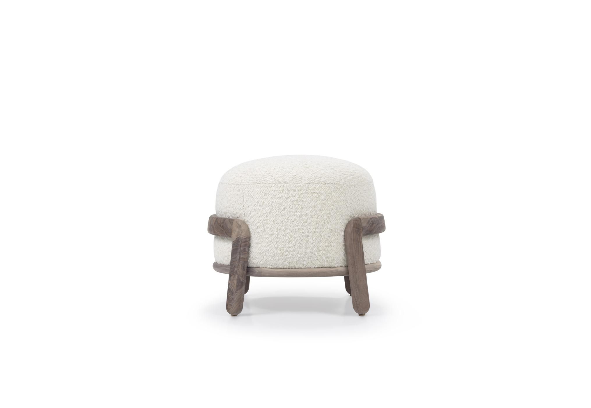 ROMEO STOOL | SIERRA OYSTER | DEAD FLAT WALNUT